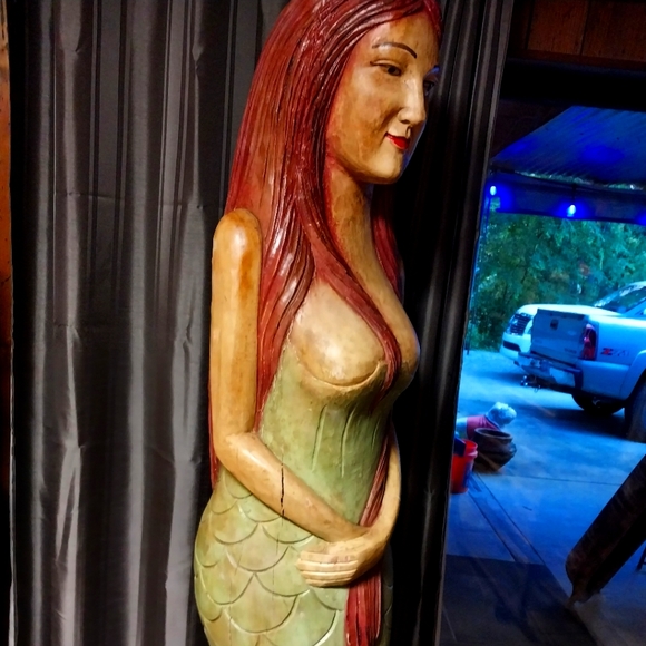 hand carved Other - Stunning Red Head Lady of THE SEA MERMAID